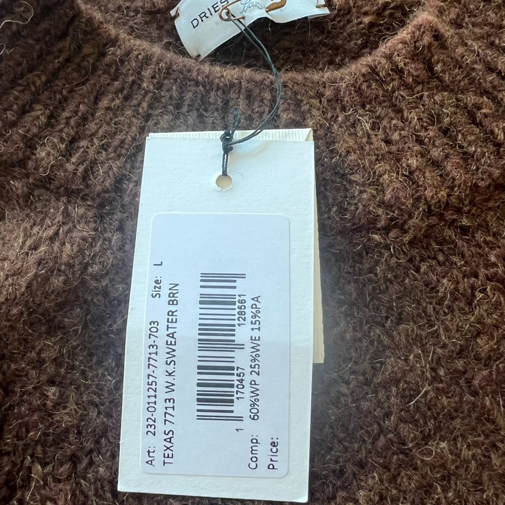 Dries van Noten Dallas sweater brown L top NWT - Picture 3 of 7